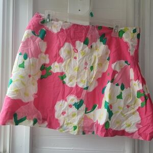 Lilly Pulitzer Pink Floral Circle Skirt Vintage